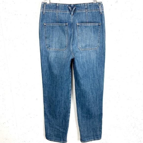 Veronica Beard Womens Rinley High Rise Cropped Jeans Durango Blue Button Fly 28 - Picture 4 of 9